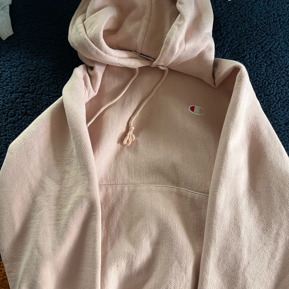 Champion light pink hoodie